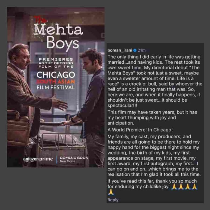 Boman Irani's Directorial Debut 'The Mehta Boys' to Premiere at Chicago South Asian Film Festival