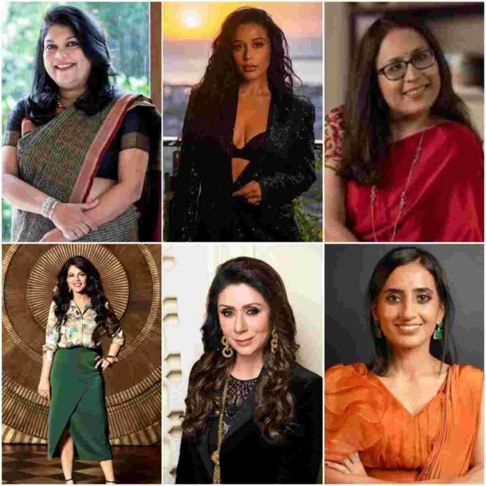 Women Entrepreneurs, Global Entrepreneurs, Female Leaders, Business Women, Inspiring Women, Female Founders, Women in Business, Women in Leadership, Trailblazing Women, Female Empowerment, Falguni Nayar, Nykaa, Krishna Shroff, MMA Matrix Gym, Matrix Fight Night, Vandana Luthra, VLCC, Namita Thapar, Emcure Pharmaceuticals, Divya Gokulnath, BYJU'S, Radhika Gupta, Edelweiss Mutual Fund, Vineeta Singh, Sugar Cosmetics, Indian Entrepreneurs, Women in India, Indian Women Leaders, Beauty Industry, Wellness Industry, Healthcare Industry, Education Technology, Finance, Investment,