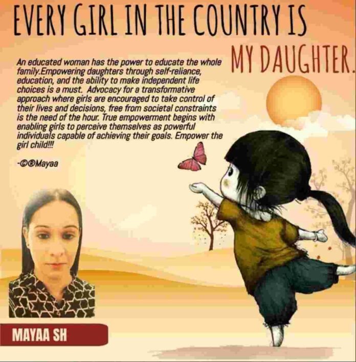 Mayaa SH, Women Empowerment, Gender Equality, Indian Women, Empowering Girls, 