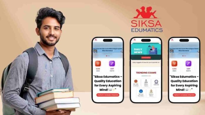 Siksa EDUMATICS, Mohan Kumar, Online Test Preparation, Mock Tests, Competitive Exams India, Academic Exams India, Online Education India, EdTech India, Education Platform, Exam Categories, SSC Exams, Banking Exams, Railway Exams, Defence Exams, Teaching Exams, CBSE Exams, ICSE Exams, Government Job Preparation, School Board Exams, Key Features & Benefits, Affordable Mock Tests, Expert-Curated Content Exam Topper Guidance, Mobile-Optimized Learning, Quality Test Series, Accessible Education, Rural Education, Digital Learning, Practice Tests, Online Coaching, Related Concepts, Skill Development, Career Advancement, Educational Empowerment, Social Impact Education, Innovation in Education,Siksa EDUMATICS, Mohan Kumar, online test preparation India, SSC mock tests, Railway exam preparation, Banking exam practice, affordable mock tests, competitive exam platform India, rural education India, online coaching India, CBSE ICSE test prep, government job preparation, digital learning India, education startup India, exam toppers guidance, mobile-friendly test platform,Bharat Now