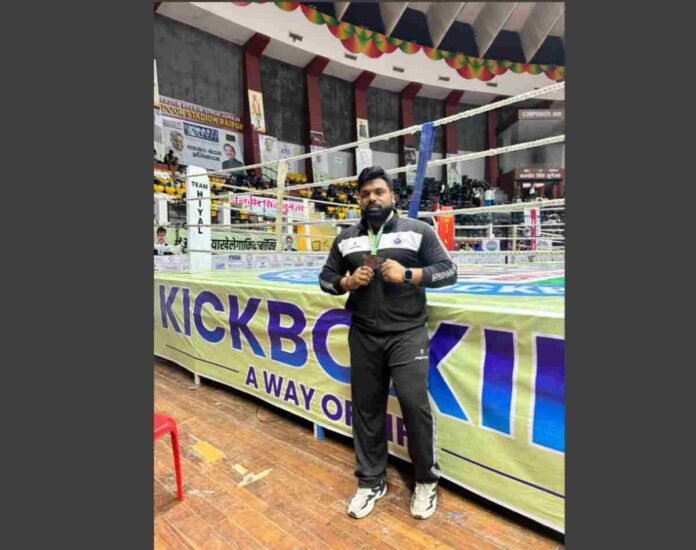 Sudhir Saxena, Kickboxing, National Championship, Martial Arts, Sports Education, Youth Mentorship, Rural Development, Gauravi Foundation, Punjab National Bank, India, Changemaker, Athlete, Ballia, Raipur
