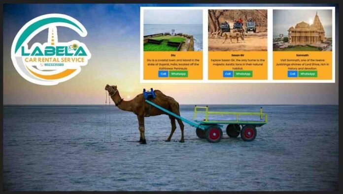 Diu car rental, car hire Diu, taxi service Diu, Diu to Dwarka car rental, Somnath to Dwarka taxi, car rental in Diu, LABELA Car Rental