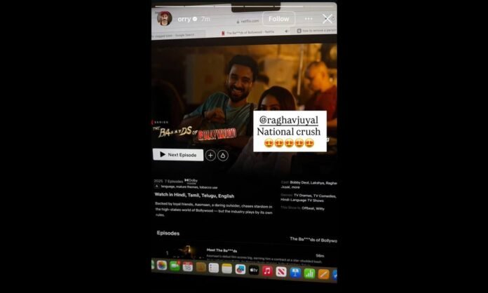 WhatsApp Image 2025-09-18 at 18.10.20_2947b4aa (1) Orry, Raghav Juyal, Bads of Bollywood, National Crush, Bollywood news, celebrity gossip, viral post, pop culture, entertainment news, Orry Instagram
