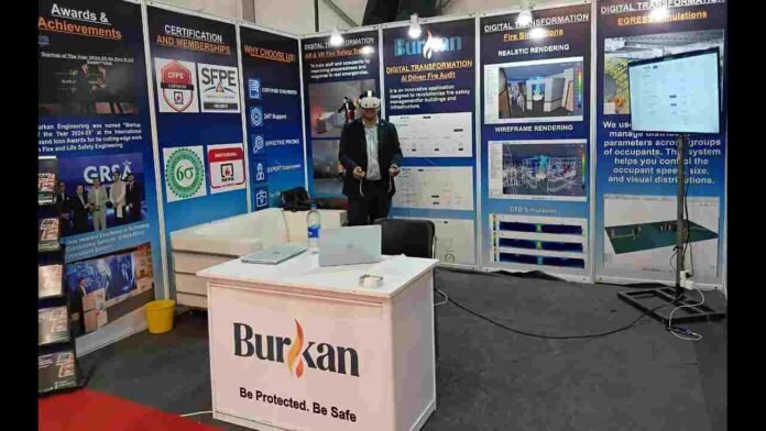 Burkan Engineering, INS & OUTS 2025, fire safety, digital fire safety, fire safety solutions, Best Innovation Award, AI fire risk assessment, VR fire training, ArchiBuild Exhibition, PHDCCI, Satnam Singh Sandhu, fire engineering, building safety, smart buildings, Chandigarh