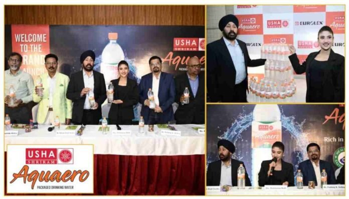 Usha Shriram, Aquaero, packaged drinking water, premium water brand, NHBC, New Horizon Business Consultants, FMCG launch, India consumer goods, Usha Shriram diversification, Aquaero launch strategy, bottled water market India, Kolkata launch, Satnam Singh Sandhu