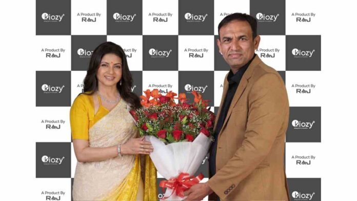 Raj Cooling Systems, Kiozy+ Air Purifier, Bhagyashree brand ambassador, Bollywood actress Bhagyashree, premium air purifier India, indoor air quality solutions, ISO 9001:2015 company