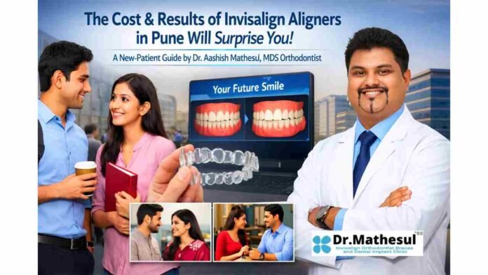 Invisalign cost Pune, Invisalign treatment Pune, Dr Aashish Mathesul orthodontist, clear aligners Pune, Invisalign benefits India