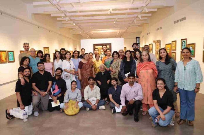 Anjolie Ela Menon exhibition, Revisitations Delhi, Uma Nair talk, Shridharani Gallery show, Vadehra Art Gallery event