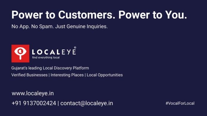 Localeye.in, hyperlocal discovery platform, Gujarat local business platform, local SEO India, trusted local businesses, Ahmedabad business search, digital local discovery