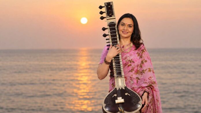 Dr-Supriya-Shah-Hindustani-Classical-Sitar-Maestro-Profile Sitarist and scholar Dr. Supriya Shah performing a classical raga recital on the sitar